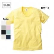 4.3oz スリムフィット Uネック 無地Tシャツ(TRUSS/トラス)