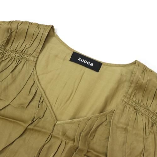 Zucca ズッカ キュプラギャザーワンピース ブランド古着買取 販売unstitchオンラインショップ