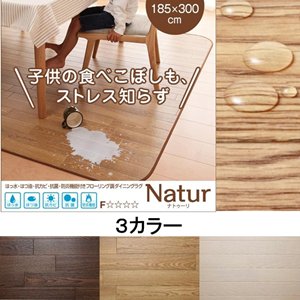 はっ水・はつ油・抗カビ・抗菌・防炎★フローリング調ダイニングラグ【Natur】ナトゥーリ185×300/３色