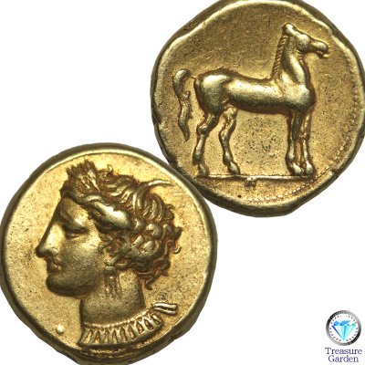 古代カルタゴ BC310-290年頃 エレクトラム貨(ステーター・シケル金貨