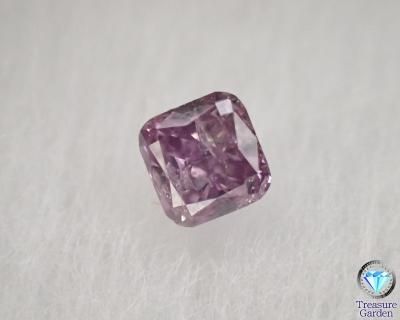 ピンクダイヤモンド Fancy Deep Purple Pink 0 112ct I2 中央宝石研究所ソーティング 四角 スクエア アンティークコイン 宝石のトレジャーガーデン