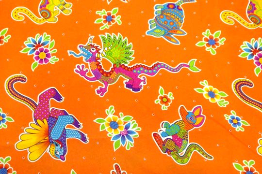 メキシコ 民芸品 アレブリヘ デザイン 布 ファブリック フラッグ 生地 ３メートル サイズ 通販ページ