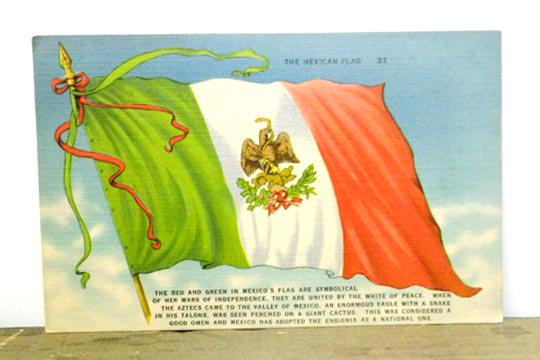 ビンテージ オールド ポストカード メキシコ 国旗 メキシカン フラッグ 絵葉書 通販ページ