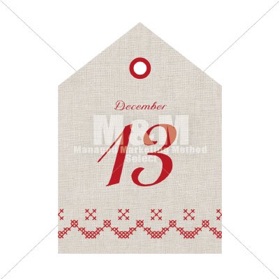 カード素材 クロスステッチ クリスマスミニカード05 13 プレーンベージュ レッド レッド M M Collection