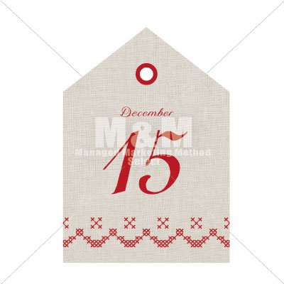 カード素材 クロスステッチ クリスマスミニカード05 15 プレーンベージュ レッド レッド M M Collection
