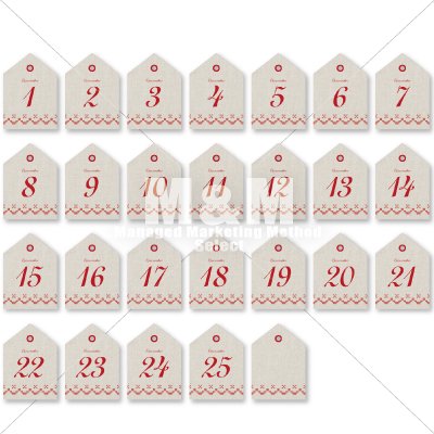 カード素材 クロスステッチ クリスマスミニカードセット05 プレーンベージュ レッド レッド M M Collection