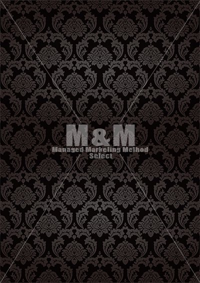 パターン素材 ハロウィン ダマスク背景 ブラック M M Collection