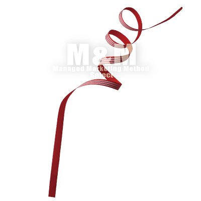 切り抜き素材 リボン 赤と白のクルクルリボン M M Collection