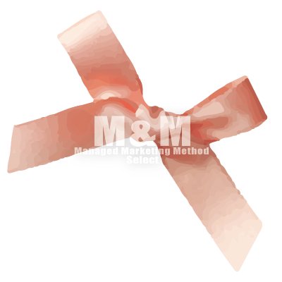 イラスト素材 Ribbon リボン ちょこんとしたピンクサテンリボン M M Collection