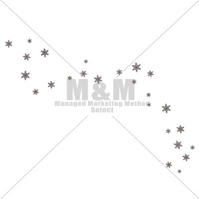 ライン素材 リズミカルに流れる小さな雪の結晶たち M M Collection