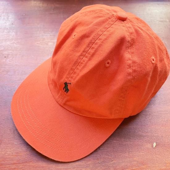 Ralph Lauren Old 1p Pony Leather Adjuster Cap Carrot Orange ラルフローレン オールドワンポイントポニーキャップ キャロットオレンジ Ny直輸入の日本未発売のアイテムをセレクトするブティック Pieces Boutique ピーシーズ ブティック