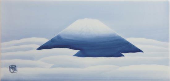 絵陶板　富士山