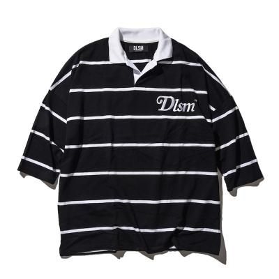 dlsm ディーエルエスエム dlsm ny logo big polo shirt black