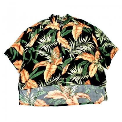 ヴィンテージ S/S レーヨン シャツ【1980's-】ショートレングス リメイク【Reaf Aloha】