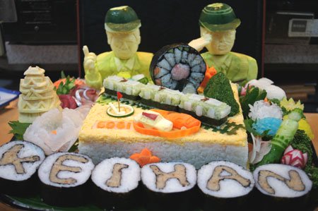 京阪沿線寿司ケーキ
