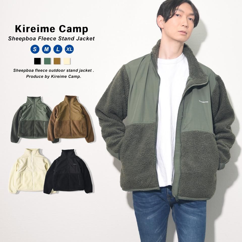 Kireime Camp ボアジャケット メンズ ボアブルゾン アウトドア