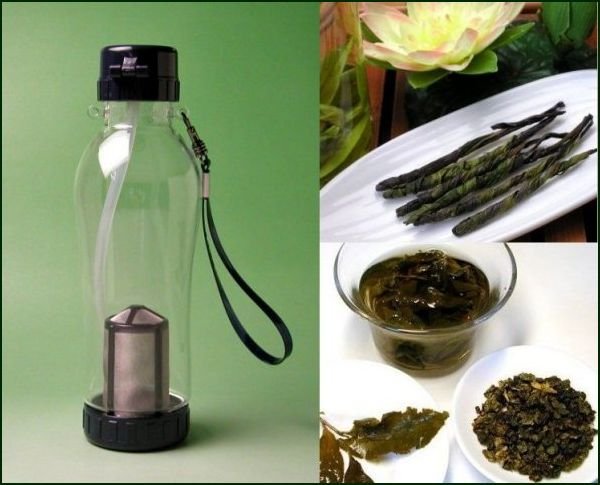 【日本全国送料無料】中国茶用携帯エコ水筒370ｃｃ＋お勧め中国茶2種類