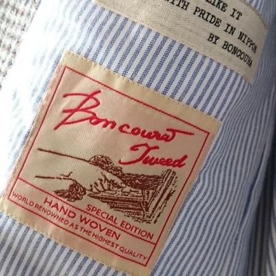 BONCOURA 手織りツイード テーラードジャケット 36 テーラードジャケット 手織りツイード サンドスター (Tailored Jacket