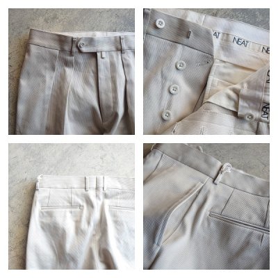 NEAT COTTON PIQUE IVORY TAPERED 48
