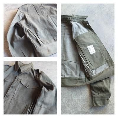 DEADSTOCK】50s BRITISH ARMY GREEN DENIM BATTLEDRESS JACKET DEADSTOCK】50s BRITISH ARMY GREEN DENIM BATTLEDRESS JACKET