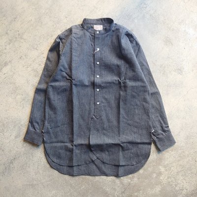 6,090円ボンクラ　バンドカラーシャツ　シャンブレー　size36