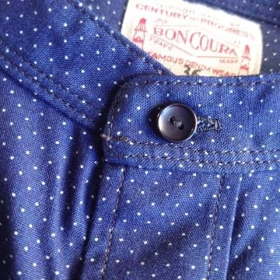 入荷予定商品の通販 【BONCOURA】バンドカラーシャツ デッドストック