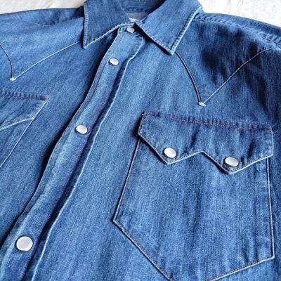 感謝価格】 MAATEE&SONS 23AW チグハグWESTERN FADE INDIGO シャツ