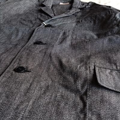 Boncoura・ボンクラ】 EURO WORK JACKET CHAMBRAY HEATHER BLACK