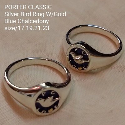 PORTER CLASSIC・ポータークラシック】 SILVER BIRD RING W/GOLD BLUE CHALCEDONY - JAM -  茨城県つくば市のセレクトショップ