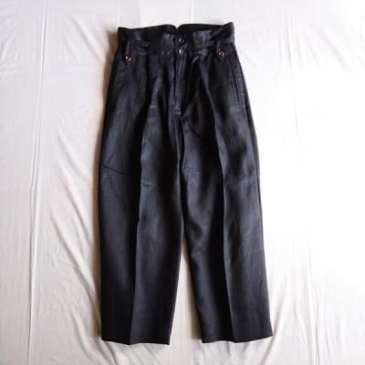 Custom Men's Linen Gurhka Pants in 100% Linen Dark Indigo