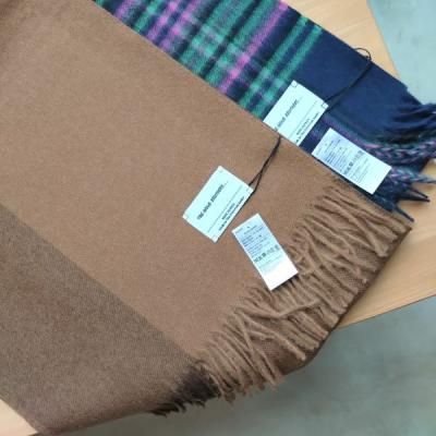 Brushed Scarf / BLOCK BROWN ザイノウエブラザーズ