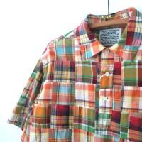 SUNNY ELEMENTˡ ȡGRASS SHIRT DEADSTOCK FABRIC Madraspathwork Orange<img class='new_mark_img2' src='https://img.shop-pro.jp/img/new/icons1.gif' style='border:none;display:inline;margin:0px;padding:0px;width:auto;' />