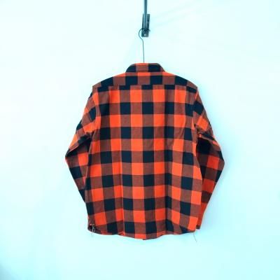 Boncoura・ボンクラ】 Work Shirt Flannel Checked Black×Orange - JAM