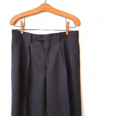 【美品】MATATEE&SONS 24ss Forever slacks MAATEE＆SONS FOREVER SLACKS , Light Beige – Navyblue