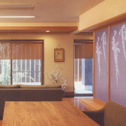しだれ藤（梅鼠色） - 襖紙（ふすま紙）障子紙の通販（通信販売