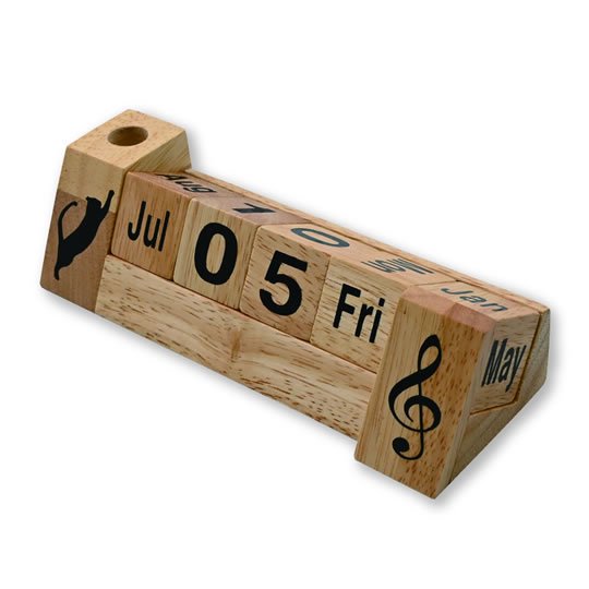 木製カレンダー〈音楽とネコ〉 - 音楽雑貨専門店 ピアノ発表会の記念品ショップ『おんがくや』