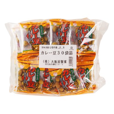 雀の学校 カレー豆 30入 雀の学校 南国珍々豆の 大阪屋製菓