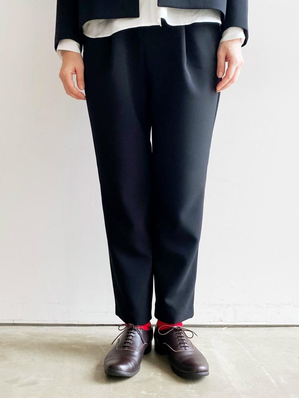 Anne number of OMEKASHI Wクロス1タックストレートパンツ