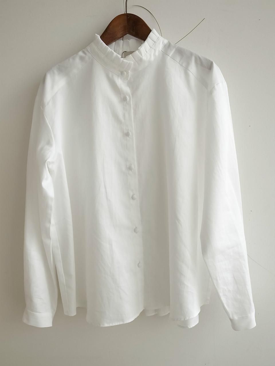 新品タグ付　Pachman パハマン TULIP ブラウス ❤︎白 Anne number of OMEKASHI コットンサテンブラウス tumugu TB19435
