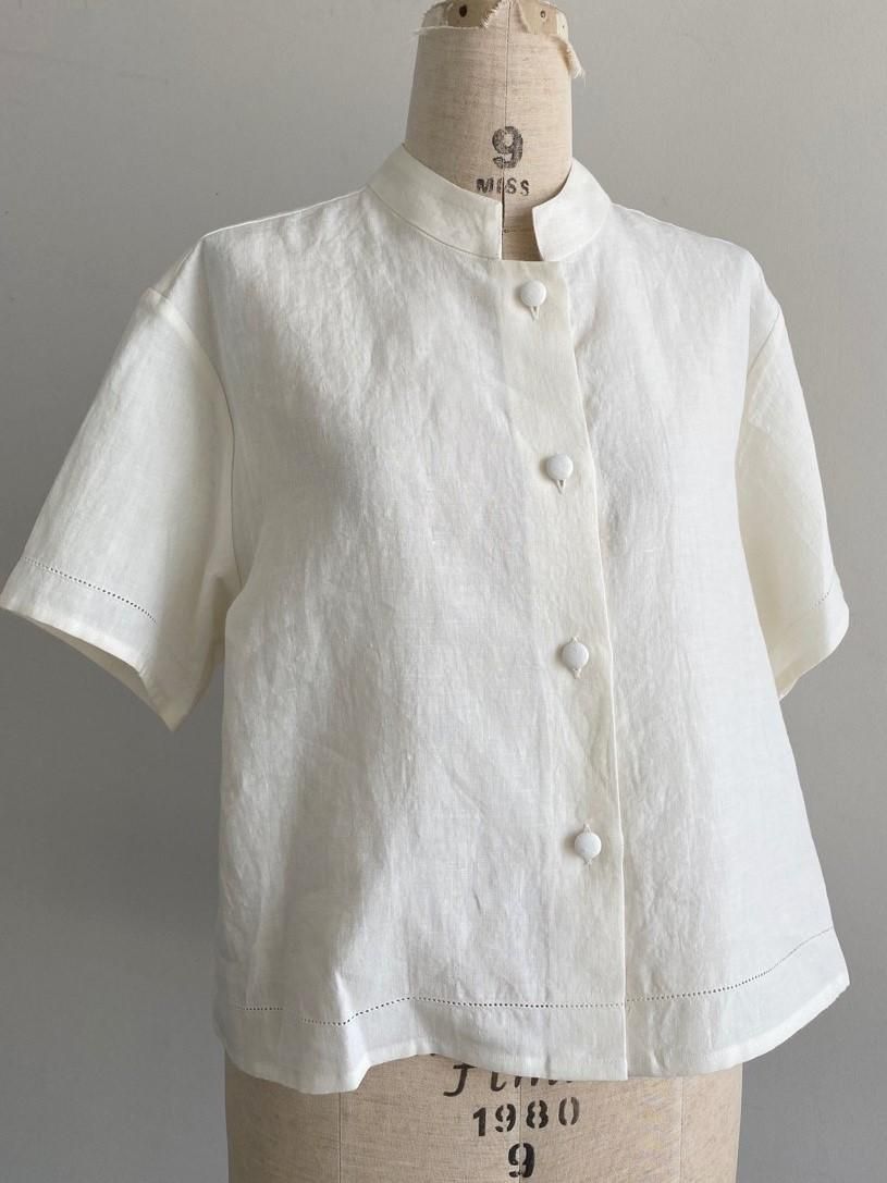 Atelier d'antan リネンブラウス Drake A232201TS400 HACHITEN 