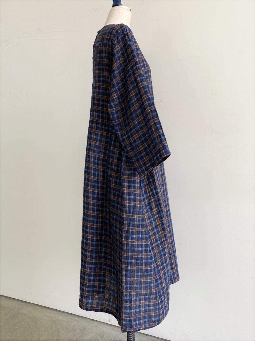 Vlas Blomme オリジナルストライプ&チェックワンピース二枚セット Vintage Stripe 切替え前開きワンピース | ITEM | Vlas blomme