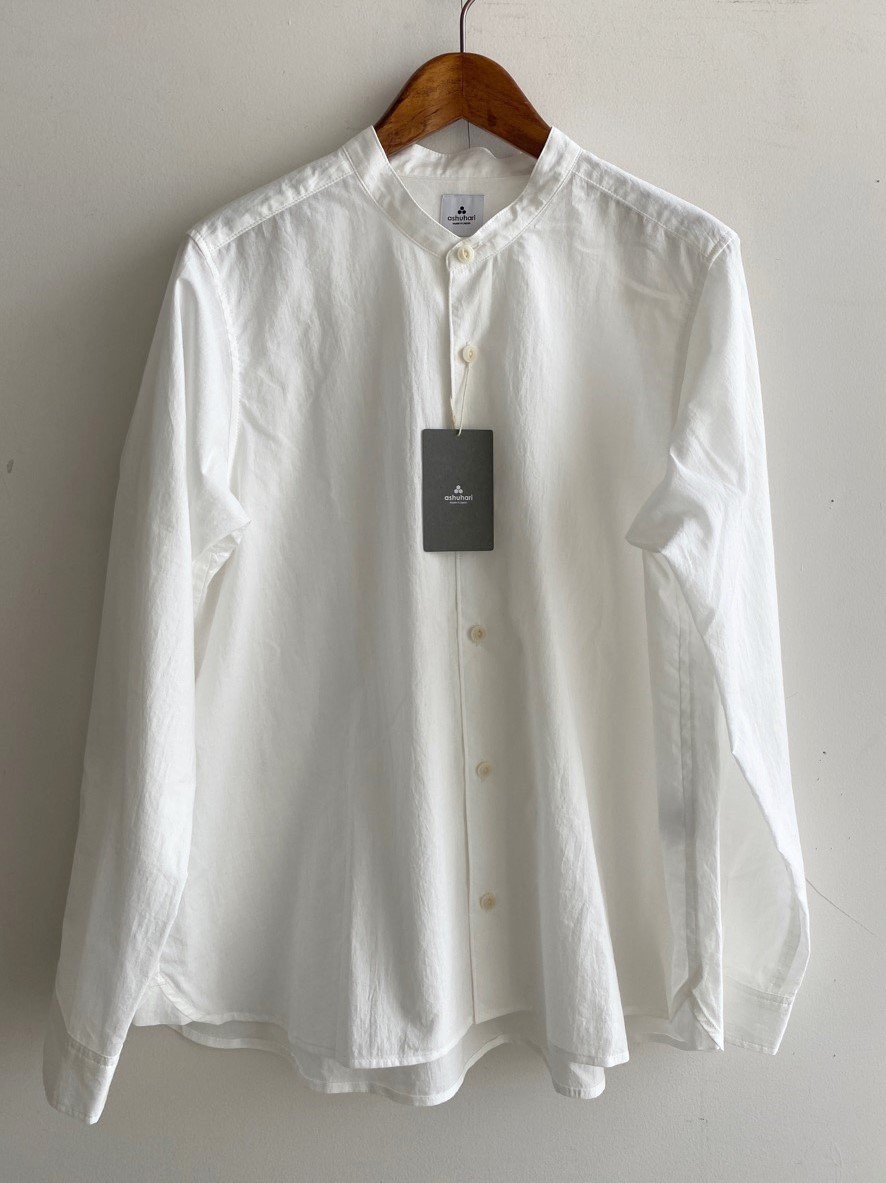 ashuhari バンドカラーAラインシャツ AS-065,HACHITEN,hachiten 
