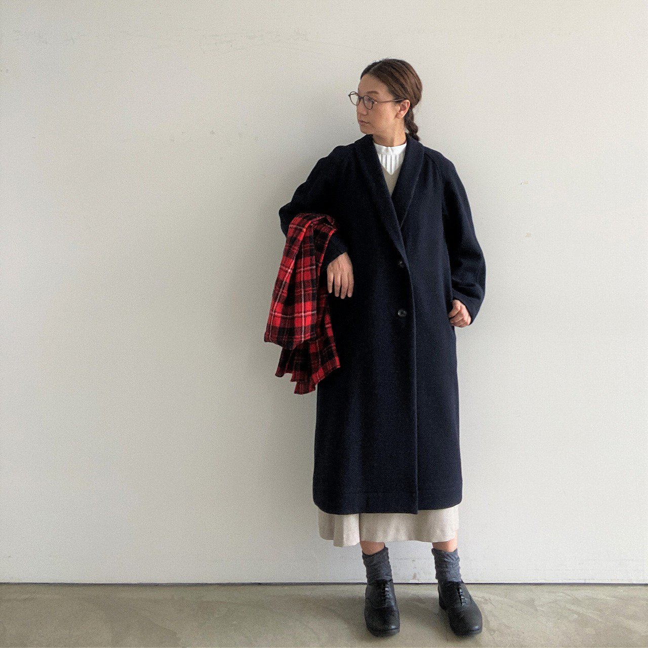 nicholson&nicholson メルトンショールカラーコート MY ROBE HACHITEN