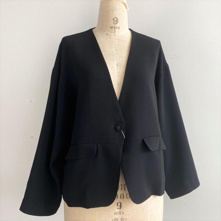 tumugu ノーカラージャケット TB21440 HACHITEN,hachiten