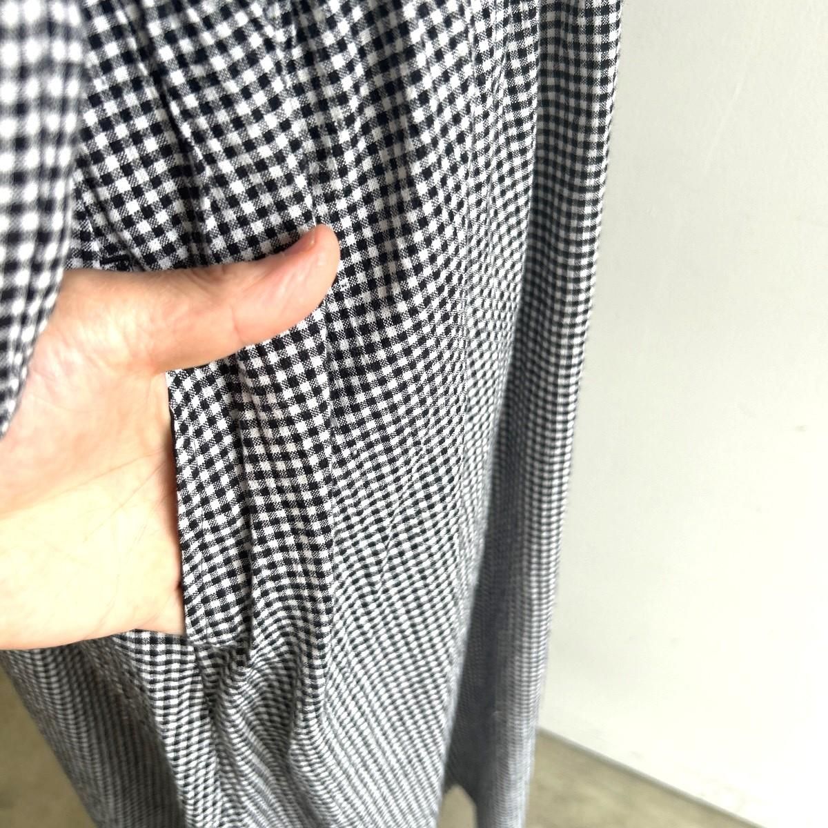 ★新品★ ドゥロワー　ワンピース　リネン100%　ギンガムチェック　36 ☆新品☆ ドゥロワー ワンピース リネン100% ギンガムチェック
