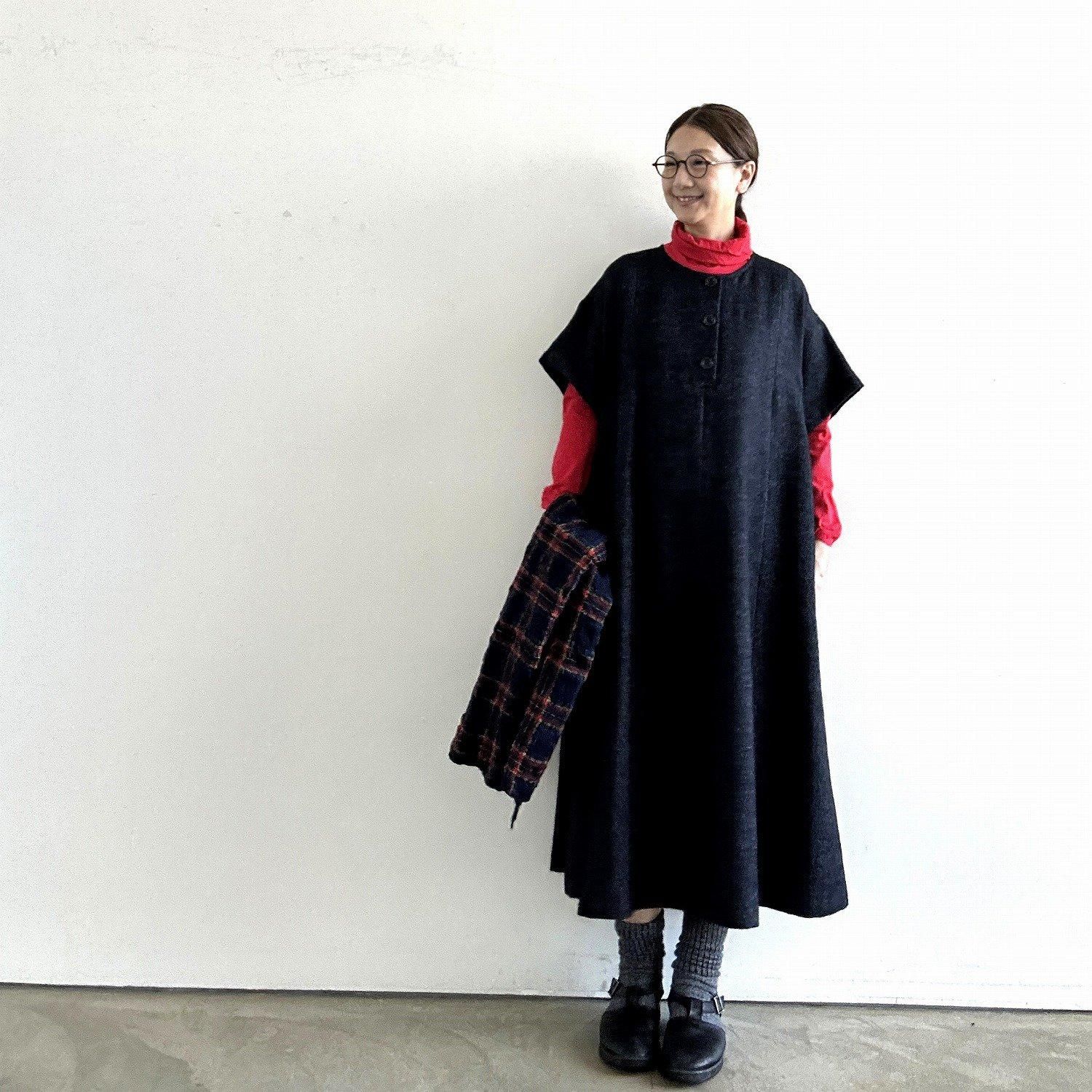 SARAHWEAR リネンウールツイルドレス C4261 HACHITEN,hachiten