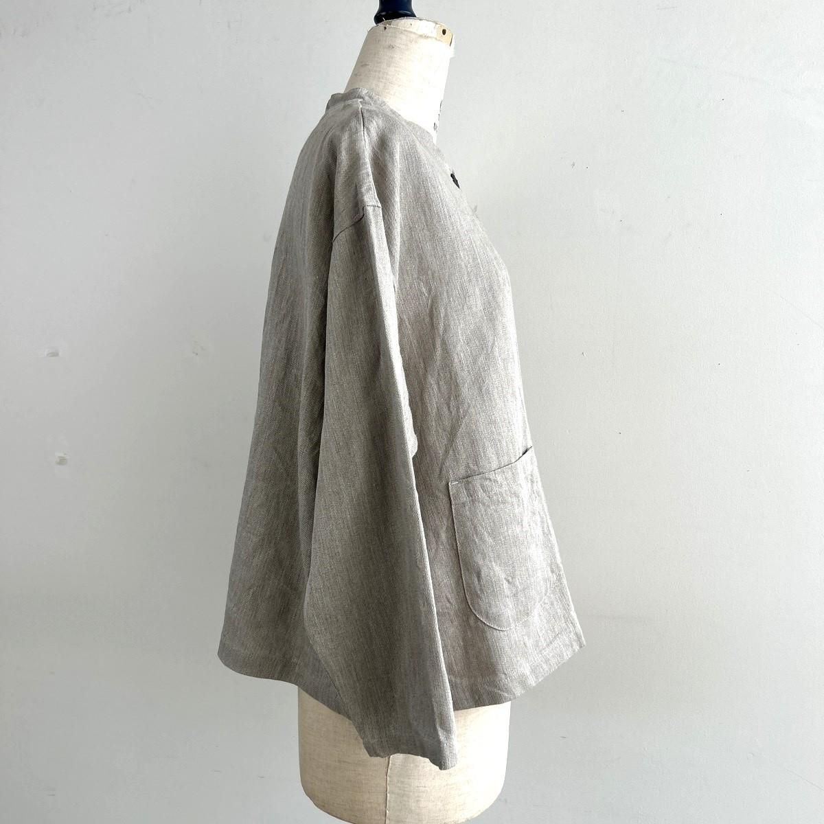 ina スタンドカラー前ポケットジャケット 246121 HACHITEN
