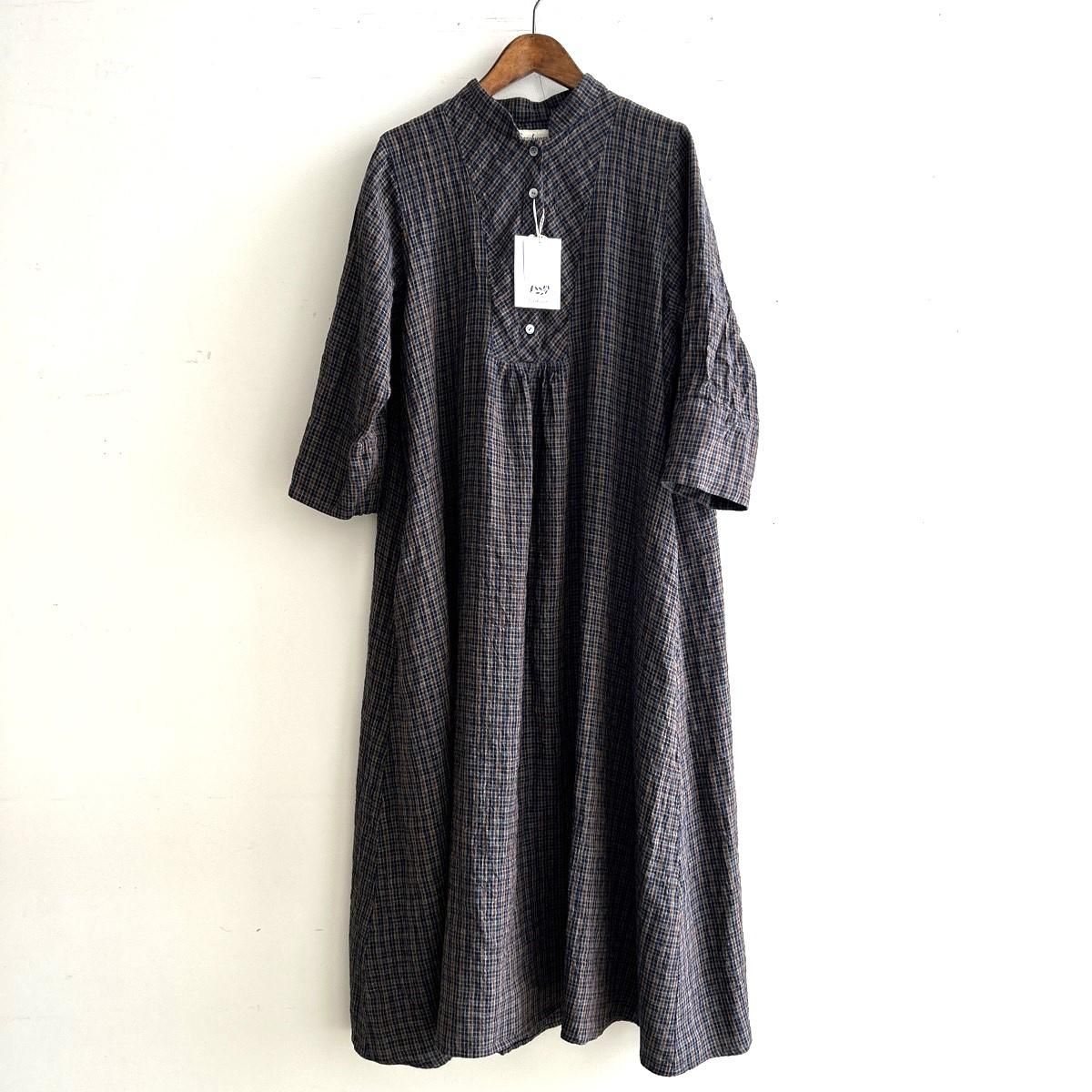SARAHWEAR チェックリネンワンピース ”Tomoyo” C71265 HACHITEN