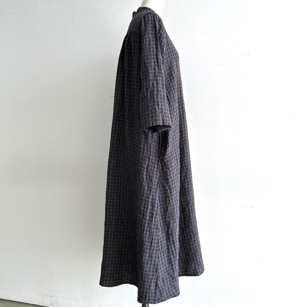 SARAHWEAR チェックリネンワンピース ”Tomoyo” C71265 HACHITEN