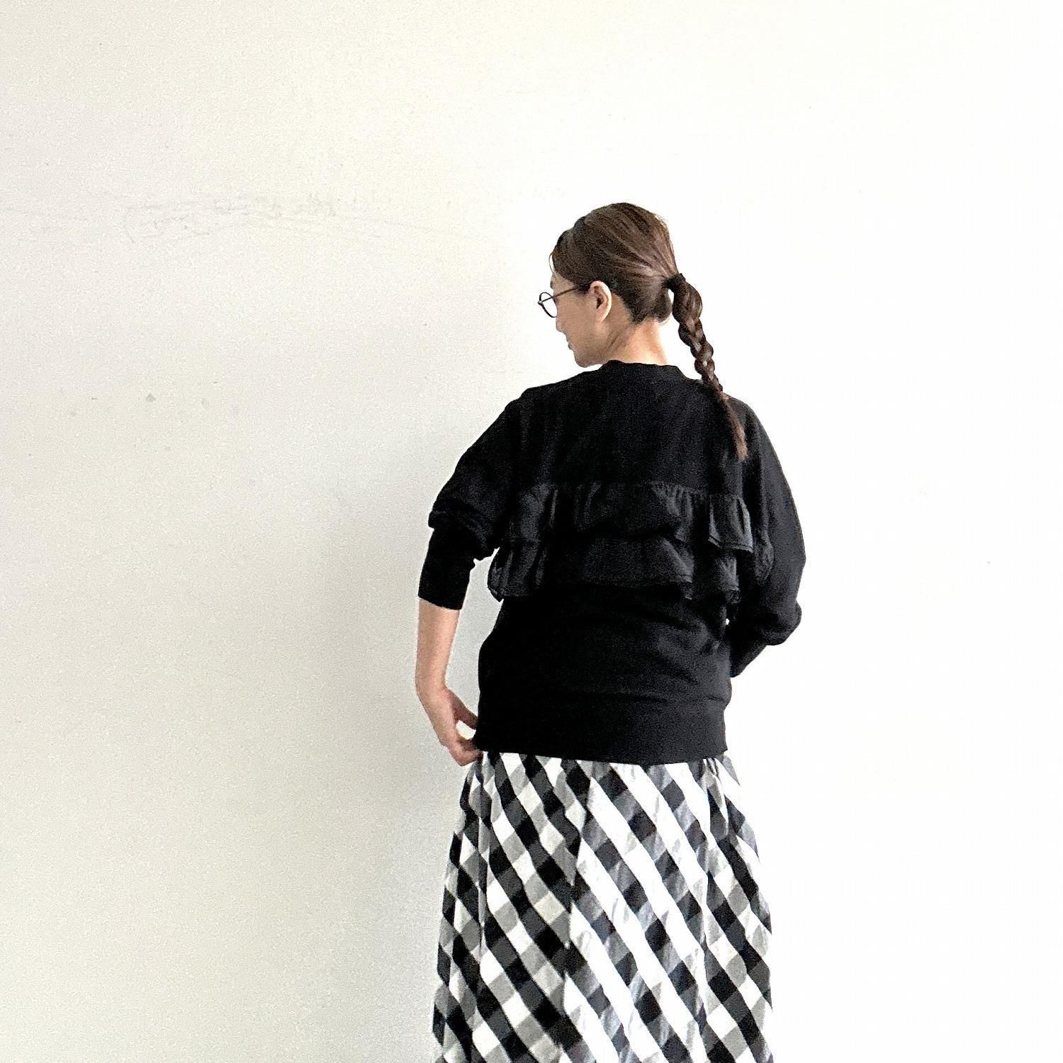 mao made バックふりふりフリルVネックカーディガン 521125